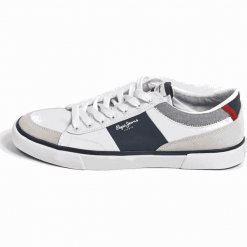 Pepe Jeans tenisówki męskie Kenton Sport PMS30601 41 białe. Białe buty sportowe męskie Pepe Jeans, z jeansu, bez zapięcia, tenisowe. W wyprzedaży za 179,00 zł.