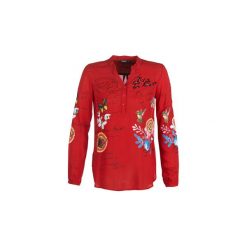 Koszule Desigual DANIELA. Różowe koszule damskie Desigual, s, bez wzorów, bez kołnierzyka, bez rękawów. Za 209,40 zł.