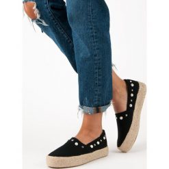 Espadryle damskie: Czarne espadryle ISLA