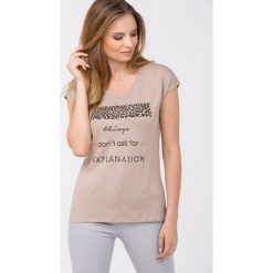 T-shirty damskie: T-shirt z nadrukiem i napisami