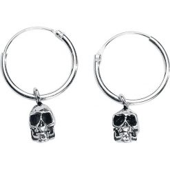 Kolczyki damskie: Skull Kolczyki srebrny
