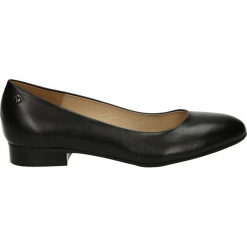 Baleriny - 675-387 NERO. Czarne baleriny damskie Venezia, ze skóry. Za 199,00 zł.