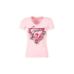T-shirty z krótkim rękawem Guess FENALIE. Czerwone t-shirty damskie Guess, l, z aplikacjami. Za 129,00 zł.