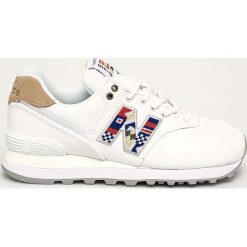 New Balance - Buty WL574SOD. Białe buty sportowe damskie New Balance, bez wzorów, z gumy, sportowe. W wyprzedaży za 299,90 zł.