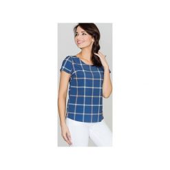 Bluzka K422 Wzór 42. Szare bluzki damskie marki Lenitif, xl, retro, z krótkim rękawem. Za 99,00 zł.