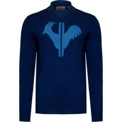 Sweter ROSSIGNOL CLASSIQUE. Niebieskie swetry męskie Rossignol, bez wzorów, z wełny, bez kołnierzyka, bez kaptura. Za 750,00 zł.