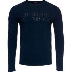 Trussardi Jeans koszulka męska 52T00278-1T001638 XL ciemnoniebieski. Niebieskie koszulki męskie Trussardi Jeans, xl, bez wzorów, z jeansu, bez kołnierzyka, z długim rękawem, długie. Za 259,00 zł.