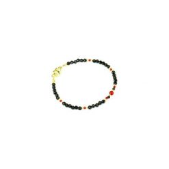 Bransoletka Spinel i Koral złoto. Czarne bransoletki damskie Brazi druse jewelry, z koralem, złote. Za 155,00 zł.