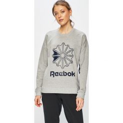 Reebok Classic - Bluza. Szare bluzy damskie Reebok Classic, s, z nadrukiem, z elastanu, bez rękawów, bez kaptura. W wyprzedaży za 129,90 zł.