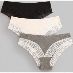Majtki hipsters z bawełny organicznej 3 pack - Szary. Szare majtki damskie Reserved, s, z bawełny. Za 49,99 zł.