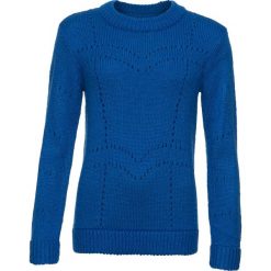 Swetry damskie: Sweter w ażurowy wzór bonprix lazurowy