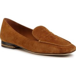 Lordsy TORY BURCH - Ruby 15mm Loafer 74063 Ambra 204. Pomarańczowe półbuty damskie Tory Burch, na co dzień, bez wzorów, ze skóry, bez obcasa, na obcasie, bez zapięcia. Za 1449,00 zł.