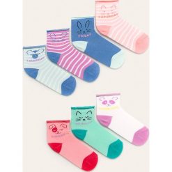 Blukids - Skarpetki dziecięce (7-pack). Skarpetki dziewczęce Blukids, bez wzorów, z elastanu. Za 39,90 zł.