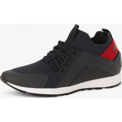 HUGO - Tenisówki męskie – Hybrid_Runn_knbc, niebieski. Niebieskie trampki męskie HUGO, bez wzorów, sportowe, bez zapięcia. Za 549,95 zł.