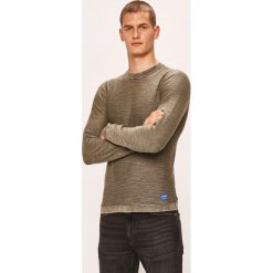 Jack & Jones - Sweter. Szare swetry męskie Jack & Jones, s, bez wzorów, z bawełny, z okrągłym kołnierzem, bez kaptura. W wyprzedaży za 59,90 zł.