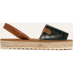 Answear - Espadryle Guapissima. Czarne espadryle damskie ANSWEAR, bez wzorów, z gumy, bez obcasa, na obcasie. W wyprzedaży za 69,90 zł.