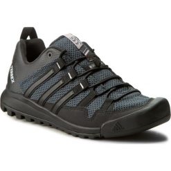 Buty adidas - Terrex Solo BB5561 Dkgrey/Cblack/Chsogr. Czarne buty trekkingowe męskie Adidas, z materiału, outdoorowe, adidas terrex. W wyprzedaży za 399,00 zł.
