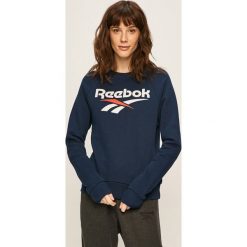 Reebok Classic - Bluza. Niebieskie bluzy damskie Reebok Classic, s, z nadrukiem, z elastanu, bez rękawów, bez kaptura. W wyprzedaży za 129,90 zł.