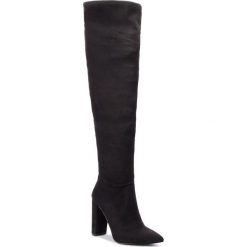 Muszkieterki STEVE MADDEN - Vent Boot SM11000227-04001-001 Black. Czarne buty zimowe damskie marki Steve Madden, z materiału, przed kolano, na wysokim obcasie. W wyprzedaży za 359,00 zł.