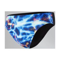 Kąpielówki męskie: Speedo Kąpielówki męskie Storm Wave Allover Digital 7cm Brief Black/Purple r. 38 (809739C254)