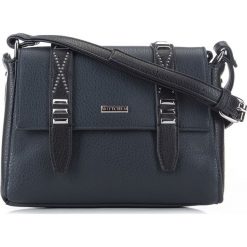 Torebka damska. Niebieskie listonoszki damskie Wittchen, na co dzień, w paski, ze skóry ekologicznej, eleganckie, małe, bez dodatków. Za 279,90 zł.