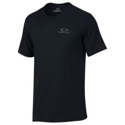 Oakley Koszulka Ct-Icon 2 Blackout L. Czarne koszulki męskie marki Oakley, m, bez wzorów, z klasycznym kołnierzykiem, z krótkim rękawem, krótkie, na fitness i siłownię. W wyprzedaży za 99,00 zł.