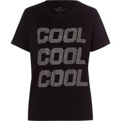 Koszulka w kolorze czarnym. Czarne koszulki damskie Cross Jeans, s, z nadrukiem, z bawełny, z okrągłym kołnierzem. W wyprzedaży za 34,95 zł.