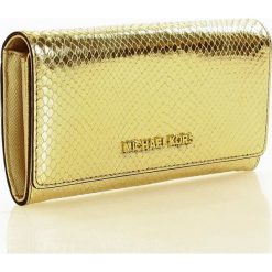 Portfele damskie: Markowy portfel MICHAEL KORS - JET SET TRAVEL- pale gold
