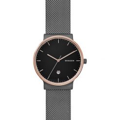 Zegarek SKAGEN - Ancher SKW6296 Black/Rose Gold. Czarne zegarki męskie Skagen. W wyprzedaży za 589,00 zł.