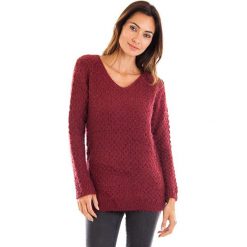 Sweter w kolorze bordowym. Czerwone bez kategorii Winter Time, s, z dzianiny. W wyprzedaży za 86,95 zł.