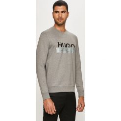 Hugo - Bluza. Szare bluzy męskie HUGO, s, z nadrukiem, z bawełny, z okrągłym kołnierzem, bez rękawów, bez kaptura. Za 479,90 zł.