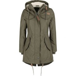 Brandit Mash Lake Parka Girls Płaszcz damski oliwkowy. Zielone płaszcze damskie marki Brandit, l, z aplikacjami, z polaru. Za 399,90 zł.