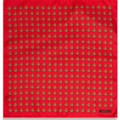 Moschino - Poszetka. Czerwone poszetki męskie MOSCHINO, bez wzorów, z jedwabiu. Za 199,90 zł.