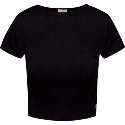 T-shirt DEHA JOGA HARMONIC. Czarne bluzki damskie Deha, bez wzorów, z wiskozy, z okrągłym kołnierzem. Za 210,00 zł.
