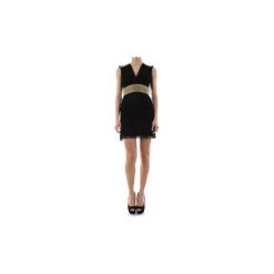 Sukienki krótkie Elisabetta Franchi AB82193E2. Czarne sukienki damskie Elisabetta Franchi, bez wzorów, bez kołnierzyka, z krótkim rękawem, krótkie, mini. Za 2881,20 zł.