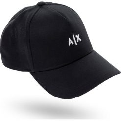 CZAPKA Z DASZKIEM armani exchange. Czarne czapki męskie Armani Exchange, bez wzorów, z bawełny. Za 149,00 zł.