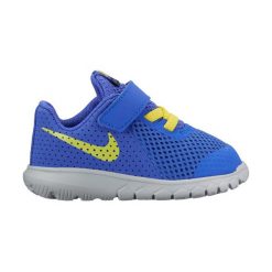 Buty Nike Flex Experience 5 (TDV) (844997-402). Szare buty chłopięce sportowe marki Nike, ze skóry, bez zapięcia, nike flex. Za 89,99 zł.