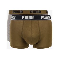 Puma 2-pack Bokserki Brązowy Szary. Szare bokserki męskie Puma, bez wzorów, z elastanu. Za 80,95 zł.