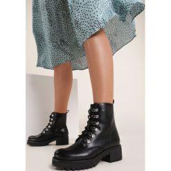 Czarne Matowe Botki Hyrtyse. Czarne botki damskie Renee, bez obcasa, na obcasie, bez zapięcia. Za 159,99 zł.