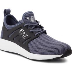 Sneakersy EA7 EMPORIO ARMANI - X8X024 XCC06 00554 Night Shadow Training. Niebieskie półbuty damskie EA7 Emporio Armani, z tworzywa sztucznego. W wyprzedaży za 369,00 zł.