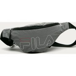 Fila - Nerka. Szare nerki damskie Fila, w paski, z poliesteru, małe, z nadrukiem, bez dodatków. Za 99,90 zł.