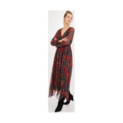 Wzorzysta sukienka maxi. Sukienki damskie Promod, bez wzorów, z asymetrycznym kołnierzem, bez rękawów, długie, maxi, asymetryczne. Za 249,90 zł.