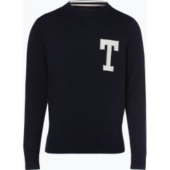 Tommy Hilfiger - Sweter męski, niebieski. Niebieskie swetry męskie marki TOMMY HILFIGER, s, bez wzorów, bez kołnierzyka, bez kaptura. Za 329,95 zł.