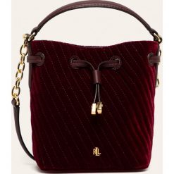 Lauren Ralph Lauren - Torebka. Brązowe kuferki damskie Lauren Ralph Lauren, w paski, z bawełny, eleganckie, na ramię, małe, pikowane, bez dodatków. Za 859,90 zł.