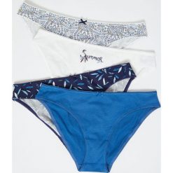 Etam - Brazyliany Lina (4-pack). Niebieskie majtki damskie Etam, l, z bawełny. Za 59,90 zł.