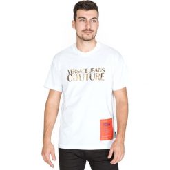 Versace Jeans Couture Koszulka Biały. Białe podkoszulki męskie Versace Jeans Couture, m, z nadrukiem, z bawełny, z krótkim rękawem. Za 466,95 zł.