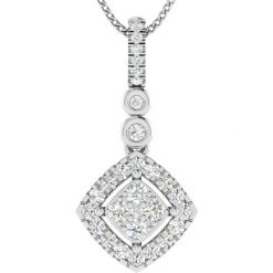 Srebrny naszyjnik z zawieszką z syntetycznego diamentu - dł. 40 cm. Szare naszyjniki damskie Just Diamonds, z diamentem, srebrne. W wyprzedaży za 1246,95 zł.