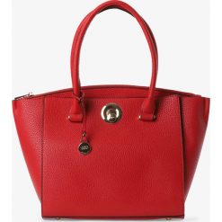 L.Credi - Damska torba shopper – Delora, czerwony. Czerwone torby damskie na zakupy L.Credi, bez wzorów, bez dodatków. Za 279,95 zł.