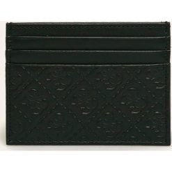 Guess Jeans - Portfel skórzany. Czarne portfele męskie Guess Jeans, z aplikacjami, z poliesteru. Za 189,90 zł.