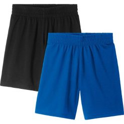 Szorty chłopięce funkcyjne ( 2 pary) bonprix czarny + lazurowy. Czarne spodenki chłopięce bonprix, w paski, z poliesteru, sportowe, krótkie. Za 49,98 zł.